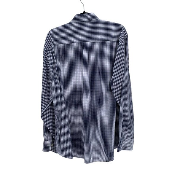 Peter Millar Cotton/Silk Blend Button Down Navy Shirt Men's Size XL - Picture 6 of 6
